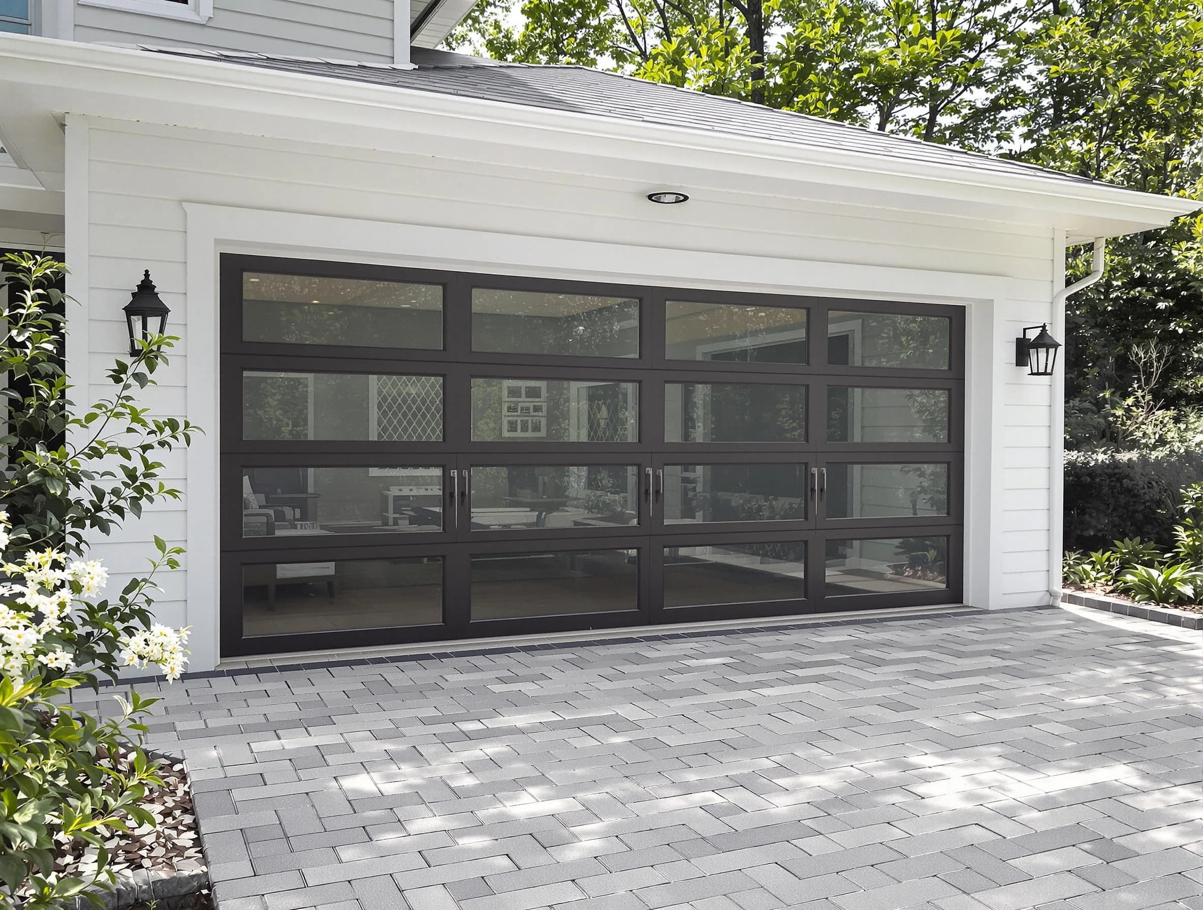 Austell Garage Door Repair design specialist presenting custom garage door options to Austell homeowner