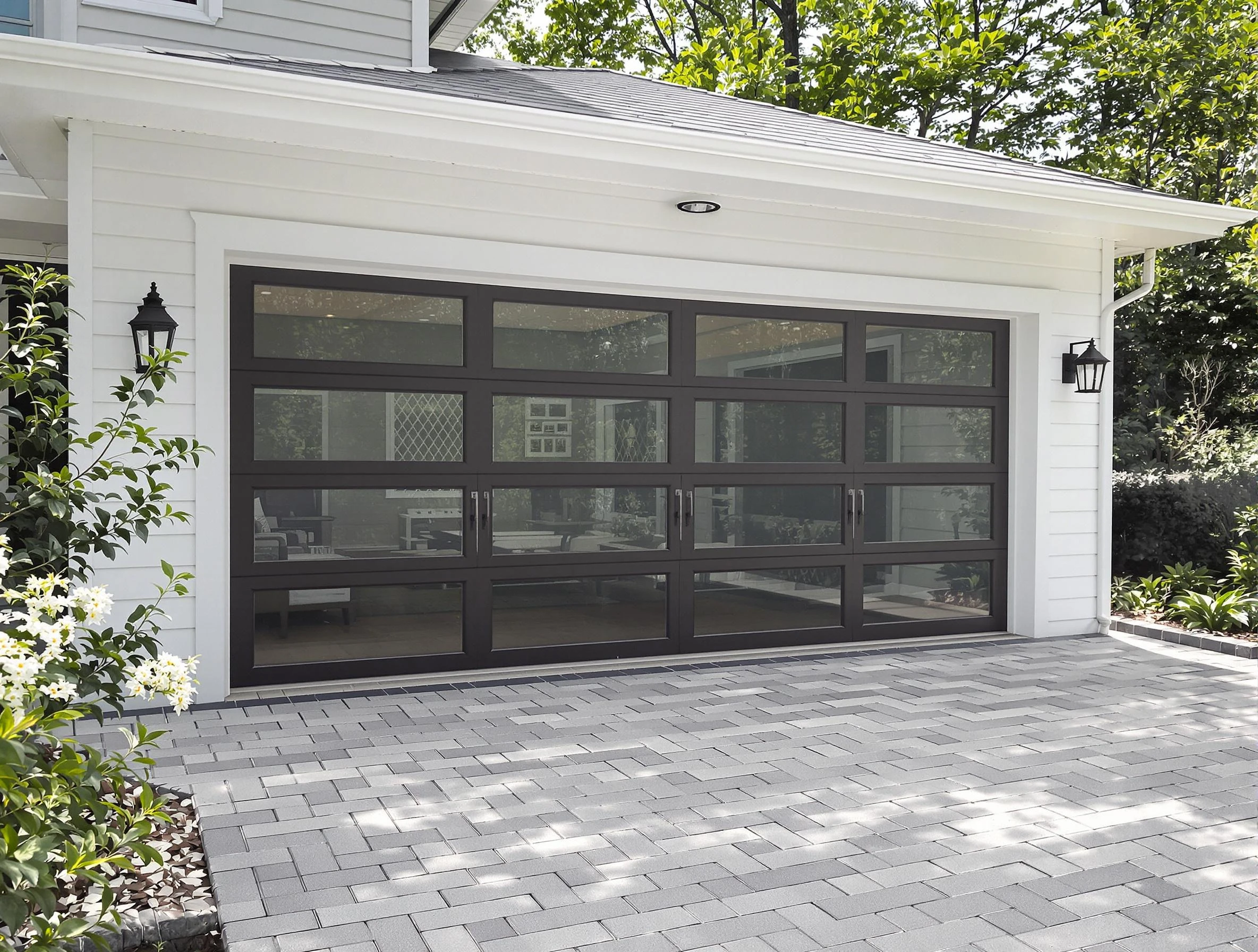 Austell Garage Door Repair design specialist presenting custom garage door options to Austell homeowner